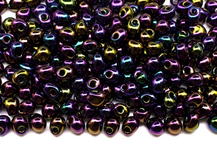 Бисер MIYUKI Drops 3,4мм #0454 фиолетовый ирис, металлизированный, 10 грамм Бисер MIYUKI Drops 3,4мм #0454 фиолетовый ирис, металлизированный, 10 грамм