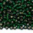 Бисер японский TOHO круглый 6/0 #0036F зеленый изумруд матовый, серебряная линия внутри, 10 грамм - Бисер японский TOHO круглый 6/0 #0036F зеленый изумруд матовый, серебряная линия внутри, 10 грамм
