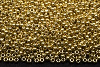 Бисер японский MIYUKI круглый 11/0 #5102 желтое золото, Duracoat гальванизированный, 10 грамм