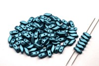 Бусины StormDuo 7х3мм, отверстие 0,8мм, цвет 02010/29436 голубой металлик матовый, 752-016, 10г (около 70шт)