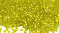 Бисер китайский рубка размер 11/0, цвет 0030 желтый, серебряная линия внутри, 450г