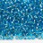 Бисер чешский PRECIOSA круглый 10/0 67010 голубой, серебряная линия внутри, 2 сорт, 50г - Бисер чешский PRECIOSA круглый 10/0 67010 голубой, серебряная линия внутри, 2 сорт, 50г