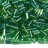 Бисер японский Miyuki Bugle стеклярус 3мм #0179 зеленый, прозрачный радужный, 10 грамм - Бисер японский Miyuki Bugle стеклярус 3мм #0179 зеленый, прозрачный радужный, 10 грамм