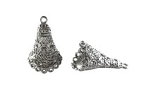 Концевик 38х24х19мм, внутренний размер 18х14мм, отверстие 2мм, цвет платина, сплав металлов, 01-320, 2шт