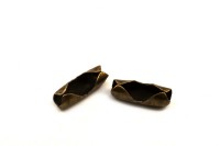 Коннектор для шариковой цепочки 9х3мм, отверстие 2мм, цвет античная бронза, железо, 14-192, 10шт