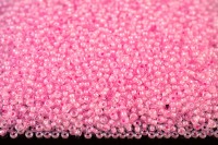 Бисер чешский PRECIOSA круглый 11/0 38394 прозрачный, розовая линия внутри, 50г
