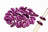 Бусины Crescent beads 10х3мм, цвет 0310-77062CR Saturated Metallic Pink Yarrow, 708-059, 5г (около 40 шт)