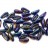 Бусины Chilli beads 4х11мм, два отверстия 0,9мм, цвет 23980/21435 черный/синий ирис, 702-025, 10г (около 35шт) - Бусины Chilli beads 4х11мм, два отверстия 0,9мм, цвет 23980/21435 черный/синий ирис, 702-025, 10г (около 35шт)