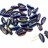 Бусины Chilli beads 4х11мм, два отверстия 0,9мм, цвет 23980/21435 черный/синий ирис, 702-025, 10г (около 35шт) - Бусины Chilli beads 4х11мм, два отверстия 0,9мм, цвет 23980/21435 черный/синий ирис, 702-025, 10г (около 35шт)