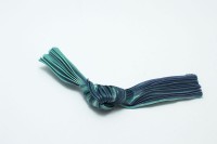 Лента шелковая Шибори, ширина 12см, цвет №061 бирюзовый/синий, 20см