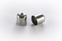 ОПТ Концевик для шнуров 8х7мм, внутренний диаметр 6,5мм, отверстие 1,5мм, цвет платина, железо, 01-120, 50шт