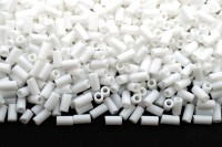 Бисер японский TOHO Bugle стеклярус 3мм #0761 белый матовый, радужный непрозрачный, 5 грамм