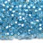 Бисер чешский PRECIOSA круглый 10/0 67000М матовый голубой, серебряная линия внутри, квадратное отверстие, 2 сорт, 50г - Бисер чешский PRECIOSA круглый 10/0 67000М матовый голубой, серебряная линия внутри, квадратное отверстие, 2 сорт, 50г