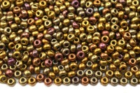 Бисер чешский PRECIOSA круглый 10/0 01620 бронзовый ирис непрозрачный металлик, 1 сорт, 50г