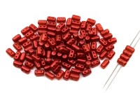 Бусины Rulla 3х5мм, отверстие 0,8мм, цвет 00030/01890 матовый красный металлик, 711-009, 10г (около 100шт)