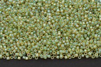 Бисер японский TOHO круглый 15/0 #1848 голубой/мята радужный, окрашенный изнутри, 10 грамм