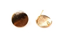 Гвоздики основы для серег 15мм, отверстие 2мм, цвет золото, латунь, 21-106, 1 пара