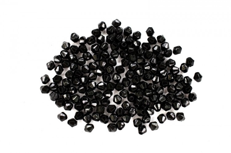 Бусины акриловые Биконус 4х4мм, цвет черный непрозрачный, 540-326, 10г (около 210шт) Бусины акриловые Биконус 4х4мм, цвет черный непрозрачный, 540-326, 10г (около 210шт)