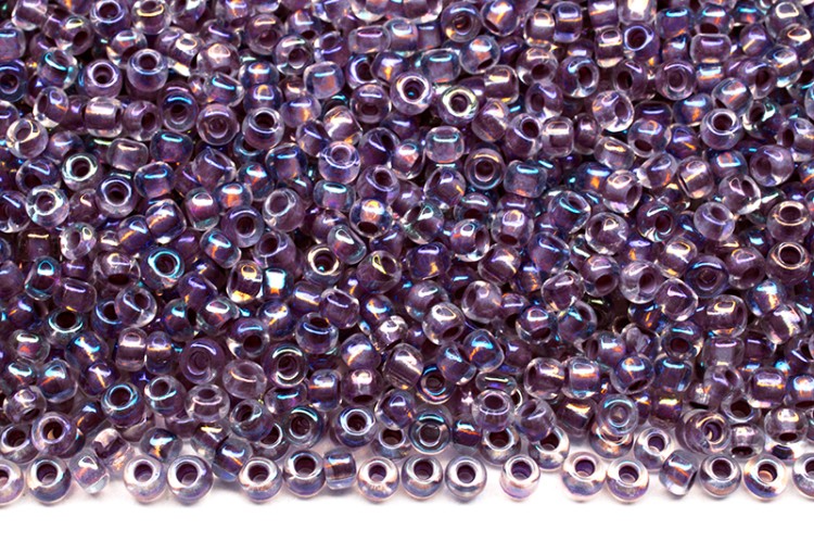Бисер чешский PRECIOSA круглый 10/0 68428 прозрачный, радужно-сиреневая линия внутри, 1 сорт, 50г Бисер чешский PRECIOSA круглый 10/0 68428 прозрачный, радужно-сиреневая линия внутри, 1 сорт, 50г