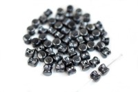 Бусины Pellet beads 6х4мм, отверстие 0,5мм, цвет 23980/27200 гематитовый, 732-009, 10г (около 60шт)