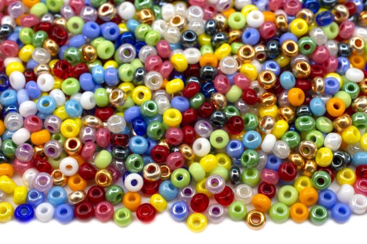 Бисер чешский PRECIOSA Микс 10/0 #004 оттенок разноцветный, 50г Бисер чешский PRECIOSA Микс 10/0 #004 оттенок разноцветный, 50г