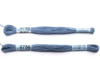 Мулине Gamma, цвет 0756 темный серо-голубой, хлопок, 8м, 1шт