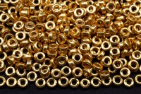 Бисер MIYUKI Spacer 3х1,3 мм #4202 золото, Duracoat Galvanized, 5 грамм