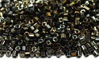 Бисер японский TOHO Hexagon шестиугольный 11/0 #0083 коричневый, металлизированный ирис, 5 грамм