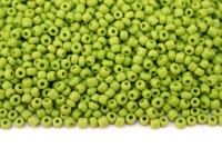 Бисер китайский круглый размер 12/0, цвет 0044 салатовый непрозрачный, 85г