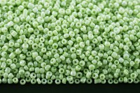 Бисер китайский круглый размер 12/0, цвет 0971 светло-зеленый непрозрачный, 85г