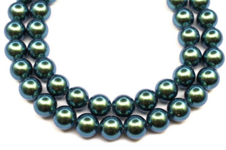 Жемчуг Preciosa Maxima, цвет pearlescent peacock green, 8мм, 704-034, 10шт Жемчуг Preciosa Maxima, цвет pearlescent peacock green, 8мм, 704-034, 10шт