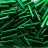Бисер японский TOHO Bugle стеклярус 9мм #0036 зеленый, серебряная линия внутри, 5 грамм - Бисер японский TOHO Bugle стеклярус 9мм #0036 зеленый, серебряная линия внутри, 5 грамм