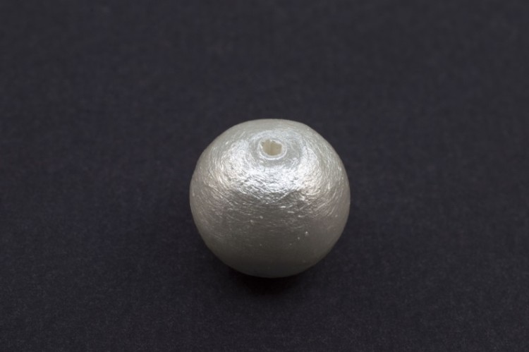 Хлопковый жемчуг Miyuki Cotton Pearl 14мм, цвет White, 744-051, 1шт Хлопковый жемчуг Miyuki Cotton Pearl 14мм, цвет White, 744-051, 1шт