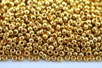 Бисер чешский PRECIOSA круглый 11/0 18304 золотистый непрозрачный металлик, 50г