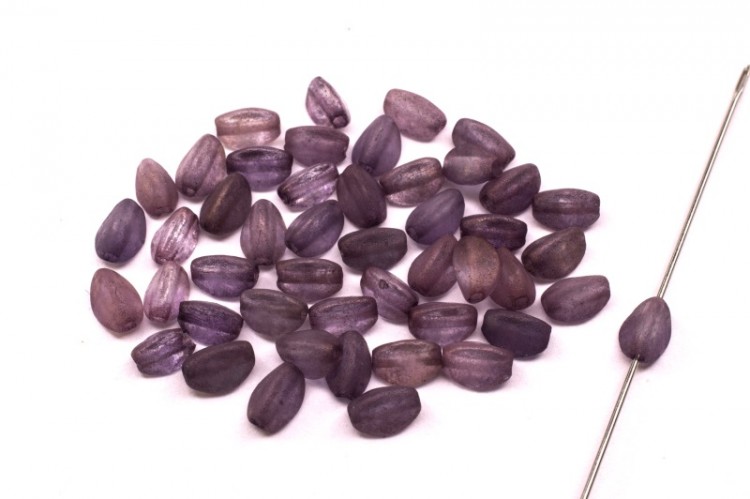 Бусины Pinch beads 5х3мм, отверстие 0,8мм, цвет 00030/15726Е фиолетовый прозрачный матовый, 755-025, 10г (около 117шт) Бусины Pinch beads 5х3мм, отверстие 0,8мм, цвет 00030/15726Е фиолетовый прозрачный матовый, 755-025, 10г (около 117шт)