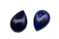 Кабошон капля 18х13мм, Лазурит природный, оттенок синий, 2014-004, 1шт