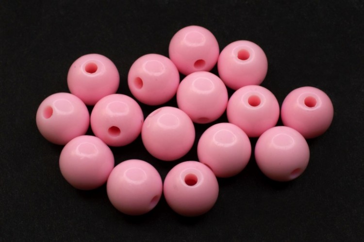 ОПТ Бусины акриловые круглые 10мм, отверстие 2мм, цвет розовый, 530-045, 500 грамм ОПТ Бусины акриловые круглые 10мм, отверстие 2мм, цвет розовый, 530-045, 500 грамм