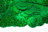 Пайетки круглые 20мм плоские, цвет 04 зеленый, 1022-098, 10г