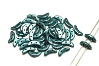 Бусины Crescent beads 10х3мм, цвет 0310-77060CR Saturated Metallic Island Paradise, 708-057, 5г (около 40 шт)
