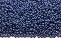 Бисер японский MIYUKI круглый 11/0 #4704 синий, матовый радужный непрозрачный, 10 грамм