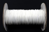 Шнур вощеный толщина 1мм, цвет белый, полиэфир, 53-022, 1 метр