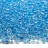 Бисер китайский круглый размер 12/0, цвет 0217 прозрачный, голубая линия внутри, радужный, 450г - Бисер китайский круглый размер 12/0, цвет 0217 прозрачный, голубая линия внутри, радужный, 450г