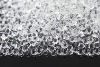 Бисер чешский PRECIOSA Фарфаль 3,2х6,5мм, 00050 прозрачный, 50г