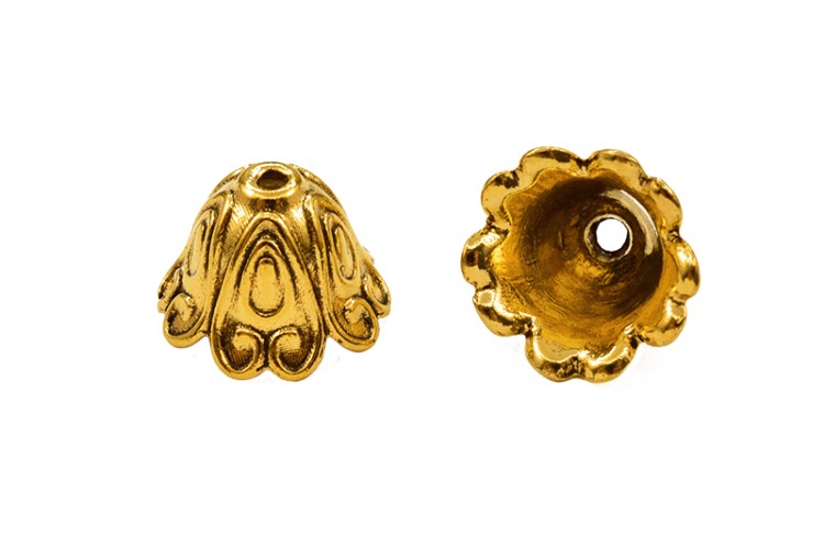 Обниматель концевик 11х15мм, внутренний диаметр 10мм, отверстие 2мм, цвет античное золото, сплав металов, 01-050, 2шт Обниматель концевик 11х15мм, внутренний диаметр 10мм, отверстие 2мм, цвет античное золото, сплав металов, 01-050, 2шт