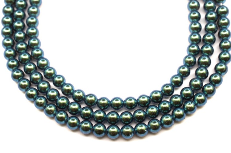 Жемчуг Preciosa Maxima, цвет pearlescent peacock green, 4мм, 704-031, 10шт Жемчуг Preciosa Maxima, цвет pearlescent peacock green, 4мм, 704-031, 10шт