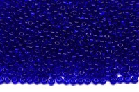 Бисер чешский PRECIOSA круглый 13/0 30080 синий прозрачный, квадратное отверстие, около 25 грамм