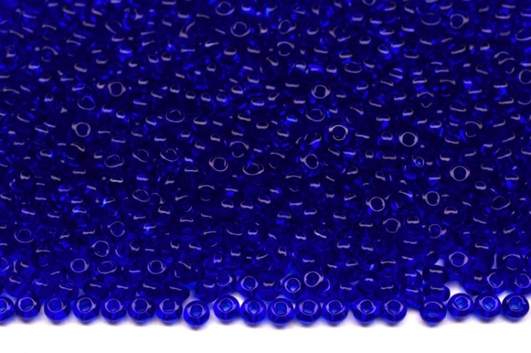 Бисер чешский PRECIOSA круглый 13/0 30080 синий прозрачный, квадратное отверстие, около 25 грамм Бисер чешский PRECIOSA круглый 13/0 30080 синий прозрачный, квадратное отверстие, около 25 грамм