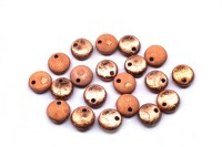 Бусины Lentils 6мм, отверстие 0,8мм, цвет 00030/27180 Crystal/Capri Gold Full, Etched, 725-011, 20шт