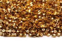 Бисер японский MIYUKI Twist Hex Cut 10/0 #0182 золото, гальванизированный, 10 грамм