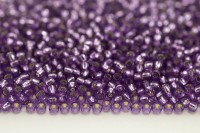 Бисер японский TOHO круглый 15/0 #2219 светлый виноград, серебряная линия внутри, 10 грамм